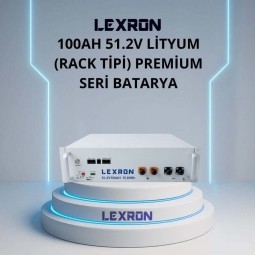 Lexron LifePO4 51.2v 100Ah Premium Serisi Lityum Akü 5Kwa
